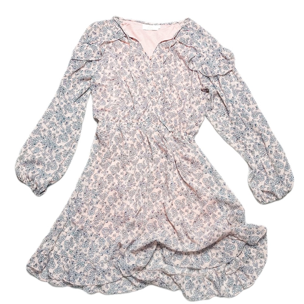 Nasty Gal JCL Pink Floral Print Dress L